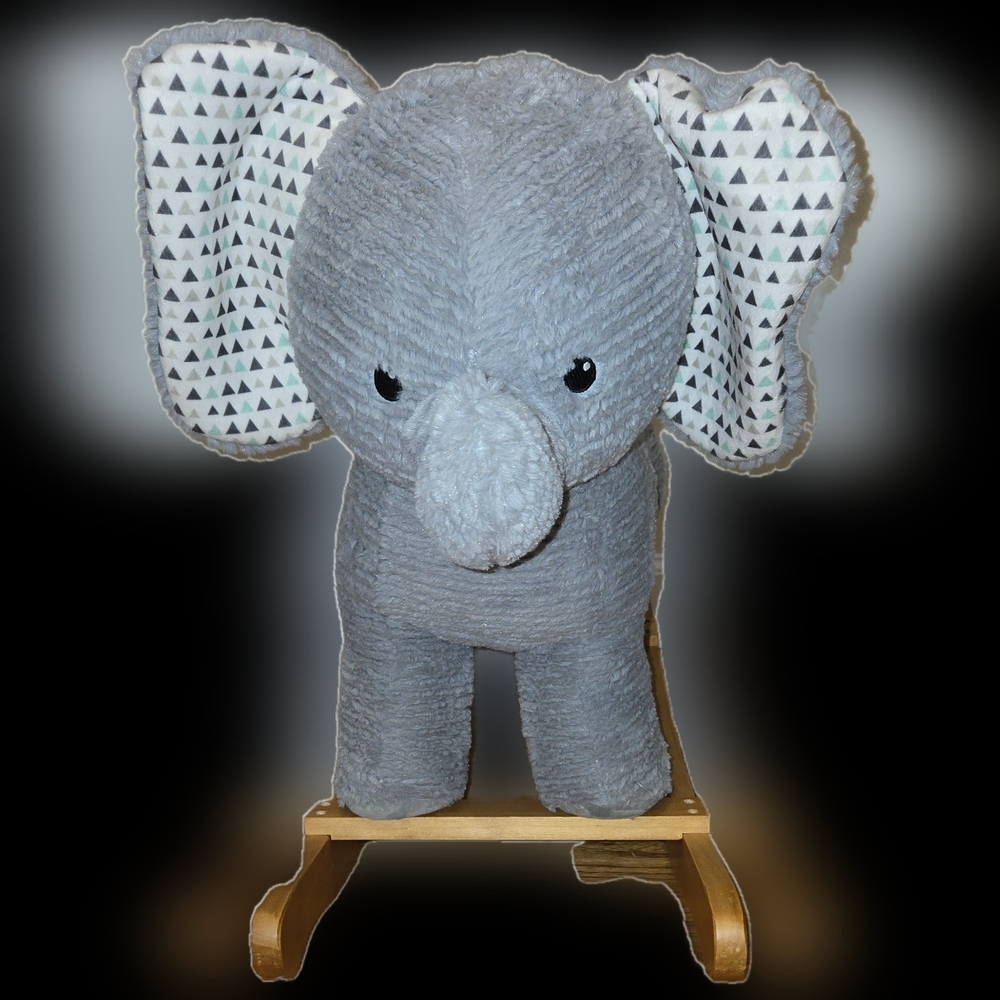 Gray Elephant Rocker - Picture 1 of 5